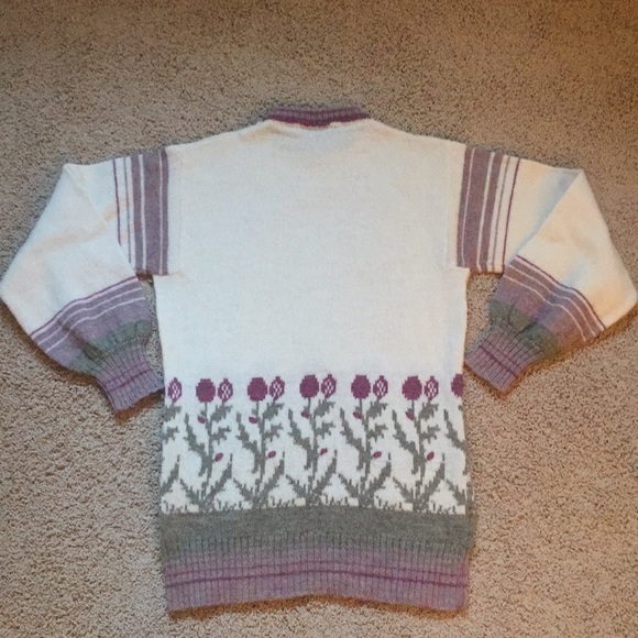 100% Wool Vintage Scottish Thistle Sweater - Picture 7 of 7